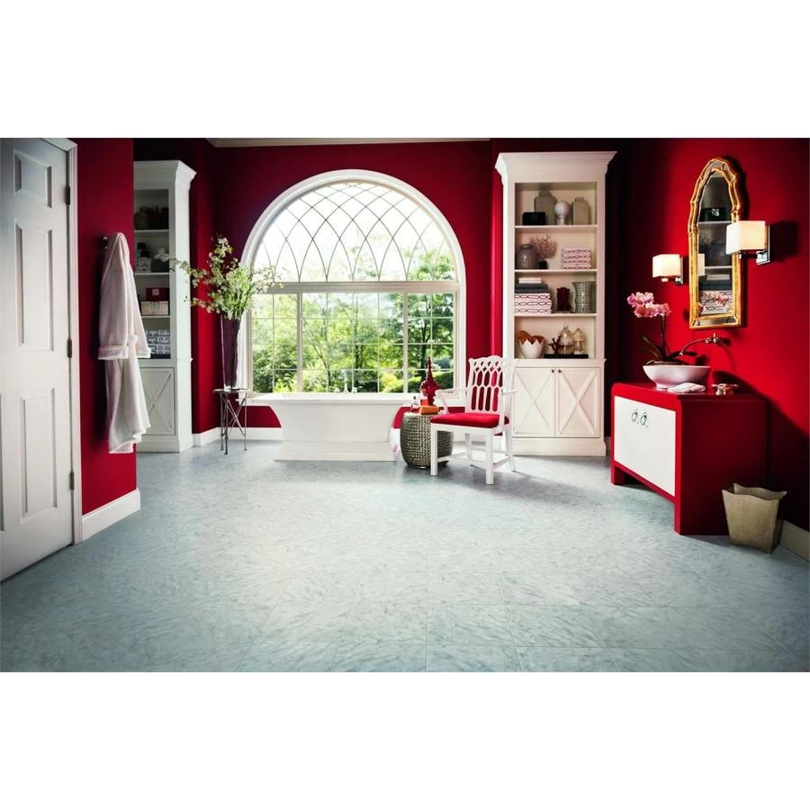 Armstrong Flooring Alterna 14-piece 16-in x 16-in Groutable Carrera Marble Gray Glue (Adhesive) Vinyl Tile Armstrong Flooring Alterna 14-piece 16-in X 16-in Groutable Carrera Marble Gray Glue (Adhesive) Vinyl Tile -Carpet And Flooring Stores