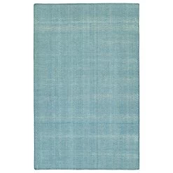 Kaleen Rugs Ziggy ZIG01-10 2' X 3' Denim And White Indoor/Outdoor Area Rug