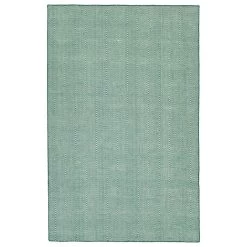 Kaleen Rugs Ziggy ZIG01-91 5' X 7'6" Teal And White Indoor/Outdoor Area Rug