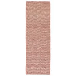Kaleen Rugs Ziggy ZIG01-99 2' X 6' Coral And White Indoor/Outdoor Area Rug