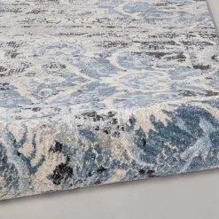 Feizy Rugs Ainsley 4'3" X 6'3" Blue And Ivory Area Rug -Carpet And Flooring Stores 3860972 5
