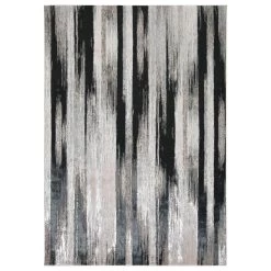 Feizy Rugs Micah 6'7" X 9'6" Black And Silver Area Rug