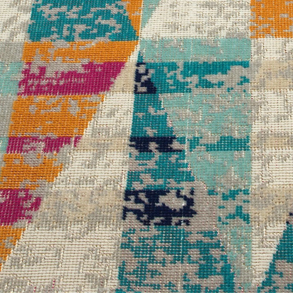 Kaleen Rugs Ostinata 2' x 3' Blue, Orange, Pink, Ivory and Grey Indoor/Outdoor Area Rug Kaleen Rugs Ostinata 2' X 3' Blue, Orange, Pink, Ivory And Grey Indoor/Outdoor Area Rug -Carpet And Flooring Stores 5166980 5