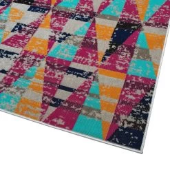 Kaleen Rugs Ostinata 5'3" X 7'3" Pink, Grey, Blue, Orange And Black Indoor/Outdoor Area Rug -Carpet And Flooring Stores 5167061 3