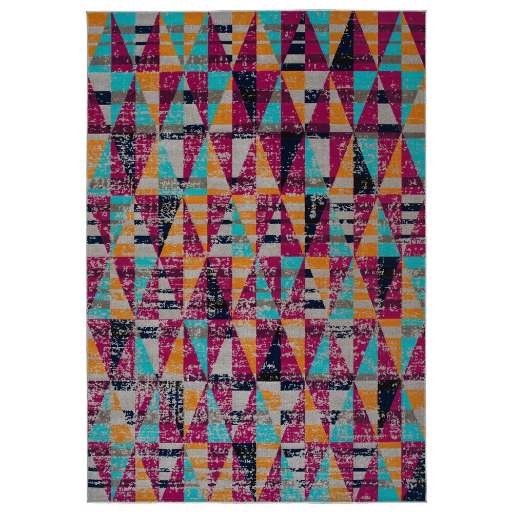 Kaleen Rugs Ostinata 9' x 12' Pink, Grey, Blue, Orange and Black Indoor/Outdoor Area Rug Kaleen Rugs Ostinata 9' X 12' Pink, Grey, Blue, Orange And Black Indoor/Outdoor Area Rug -Carpet And Flooring Stores 5167087 1
