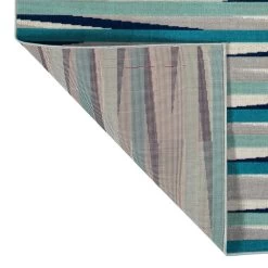 Kaleen Rugs Ostinata 2' X 3' Blue, Grey, Teal, Ivory And Navy Indoor/Outdoor Area Rug 2 Kaleen Rugs Ostinata 2' X 3' Blue, Grey, Teal, Ivory And Navy Indoor/Outdoor Area Rug -Carpet And Flooring Stores 5167103 3