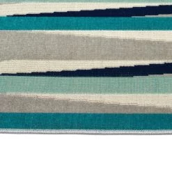 Kaleen Rugs Ostinata 2' X 3' Blue, Grey, Teal, Ivory And Navy Indoor/Outdoor Area Rug 3 Kaleen Rugs Ostinata 2' X 3' Blue, Grey, Teal, Ivory And Navy Indoor/Outdoor Area Rug -Carpet And Flooring Stores 5167103 4