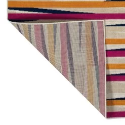 Kaleen Rugs Ostinata 2' X 3' Pink, Sand, Orange, Navy And Ivory Indoor/Outdoor Area Rug 2 Kaleen Rugs Ostinata 2' X 3' Pink, Sand, Orange, Navy And Ivory Indoor/Outdoor Area Rug -Carpet And Flooring Stores 5167160 3