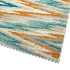 Kaleen Rugs Ostinata 2' X 3' Gold, Teal, Sand, Turquoise, Ivory And Grey Indoor/Outdoor Area Rug 1 Kaleen Rugs Ostinata 2' X 3' Gold, Teal, Sand, Turquoise, Ivory And Grey Indoor/Outdoor Area Rug -Carpet And Flooring Stores 5167228 2