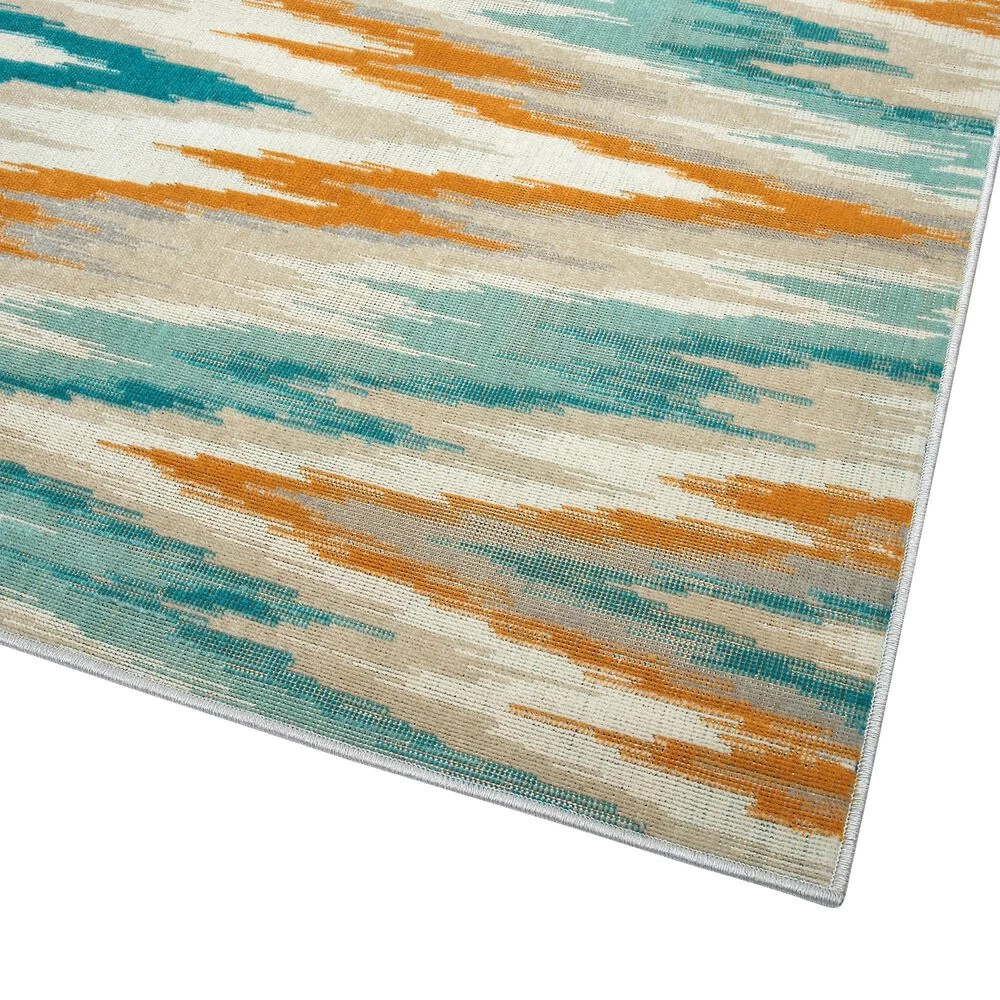 Kaleen Rugs Ostinata 2' x 3' Gold, Teal, Sand, Turquoise, Ivory and Grey Indoor/Outdoor Area Rug Kaleen Rugs Ostinata 2' X 3' Gold, Teal, Sand, Turquoise, Ivory And Grey Indoor/Outdoor Area Rug -Carpet And Flooring Stores 5167228 2