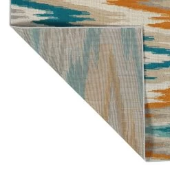 Kaleen Rugs Ostinata 2' X 3' Gold, Teal, Sand, Turquoise, Ivory And Grey Indoor/Outdoor Area Rug 2 Kaleen Rugs Ostinata 2' X 3' Gold, Teal, Sand, Turquoise, Ivory And Grey Indoor/Outdoor Area Rug -Carpet And Flooring Stores 5167228 3