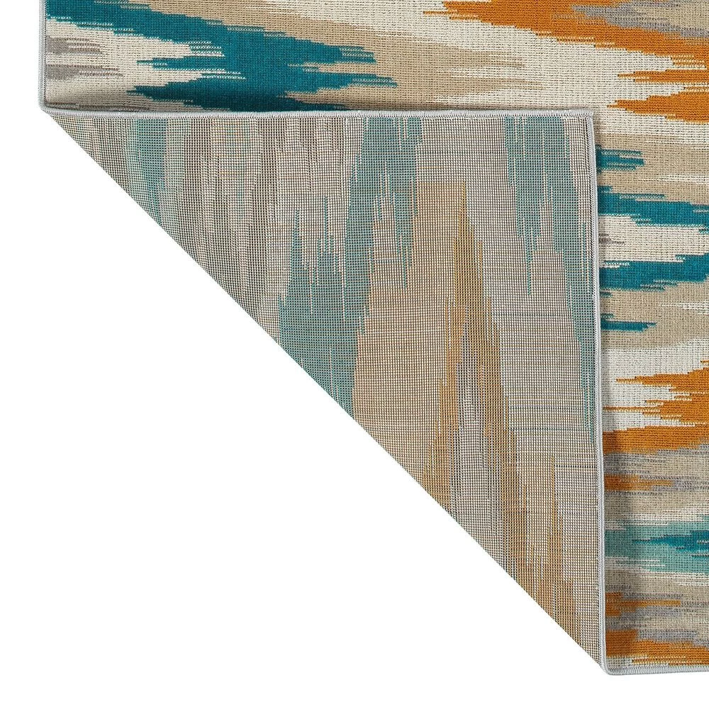 Kaleen Rugs Ostinata 2' x 3' Gold, Teal, Sand, Turquoise, Ivory and Grey Indoor/Outdoor Area Rug Kaleen Rugs Ostinata 2' X 3' Gold, Teal, Sand, Turquoise, Ivory And Grey Indoor/Outdoor Area Rug -Carpet And Flooring Stores 5167228 3