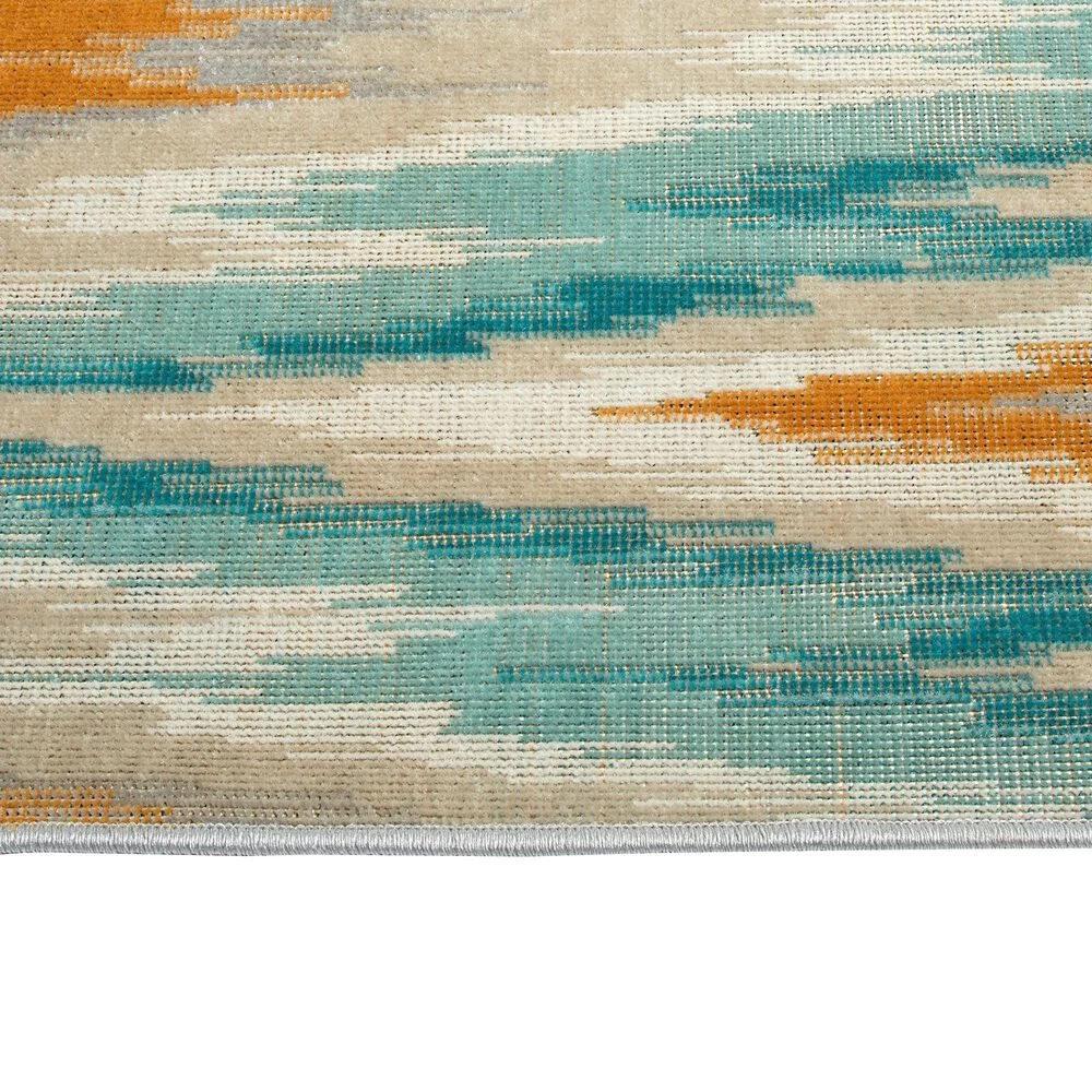 Kaleen Rugs Ostinata 2' x 3' Gold, Teal, Sand, Turquoise, Ivory and Grey Indoor/Outdoor Area Rug Kaleen Rugs Ostinata 2' X 3' Gold, Teal, Sand, Turquoise, Ivory And Grey Indoor/Outdoor Area Rug -Carpet And Flooring Stores 5167228 4