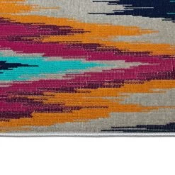 Kaleen Rugs Ostinata 2' X 3' Pink, Turquoise, Orange, Navy, Plum And Grey Indoor/Outdoor Area Rug -Carpet And Flooring Stores 5167285 4