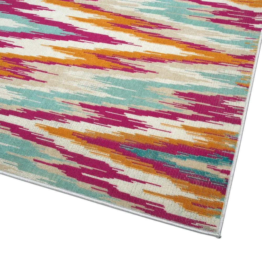 Kaleen Rugs Ostinata 2' x 3' Pink, Orange, Turquoise, Grey, Ivory and Teal Indoor/Outdoor Area Rug Kaleen Rugs Ostinata 2' X 3' Pink, Orange, Turquoise, Grey, Ivory And Teal Indoor/Outdoor Area Rug -Carpet And Flooring Stores 5167350 2