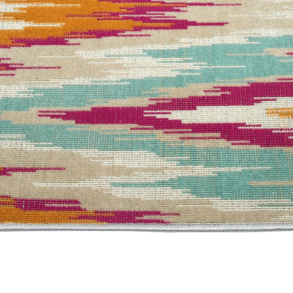 Kaleen Rugs Ostinata 2' x 3' Pink, Orange, Turquoise, Grey, Ivory and Teal Indoor/Outdoor Area Rug Kaleen Rugs Ostinata 2' X 3' Pink, Orange, Turquoise, Grey, Ivory And Teal Indoor/Outdoor Area Rug -Carpet And Flooring Stores 5167350 4