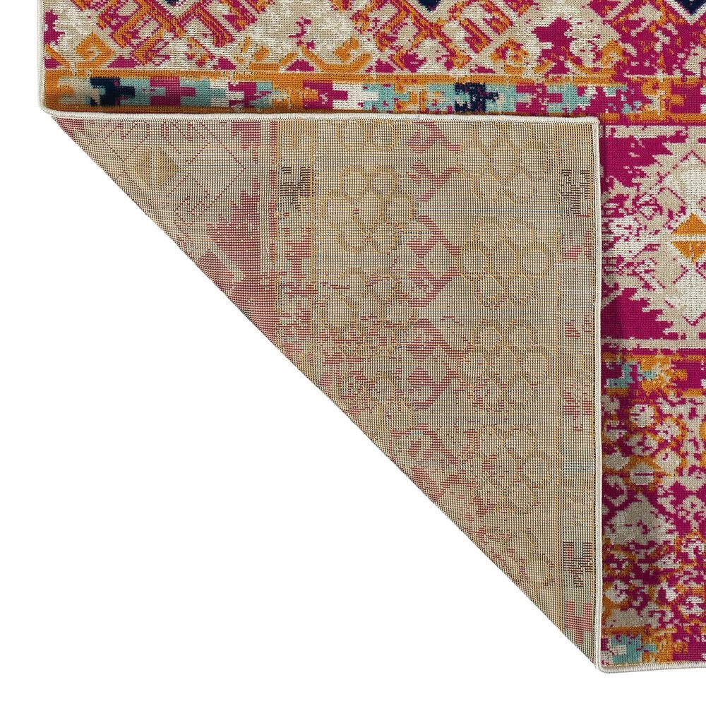 Kaleen Rugs Ostinata 2'2" x 7'6" Pink, Sand, Orange, Turquoise and Grey Indoor/Outdoor Runner Kaleen Rugs Ostinata 2'2" X 7'6" Pink, Sand, Orange, Turquoise And Grey Indoor/Outdoor Runner -Carpet And Flooring Stores 5167400 3