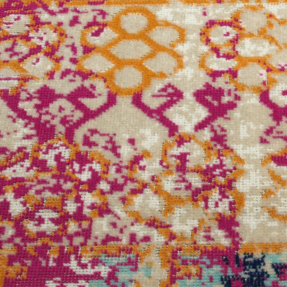 Kaleen Rugs Ostinata 2'2" x 7'6" Pink, Sand, Orange, Turquoise and Grey Indoor/Outdoor Runner Kaleen Rugs Ostinata 2'2" X 7'6" Pink, Sand, Orange, Turquoise And Grey Indoor/Outdoor Runner -Carpet And Flooring Stores 5167400 5