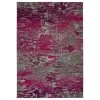 Kaleen Rugs Ostinata 2'2" X 7'6" Pink, Plum, Grey And Silver Indoor/Outdoor Runner