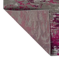 Kaleen Rugs Ostinata 2'2" X 7'6" Pink, Plum, Grey And Silver Indoor/Outdoor Runner -Carpet And Flooring Stores 5167582 3