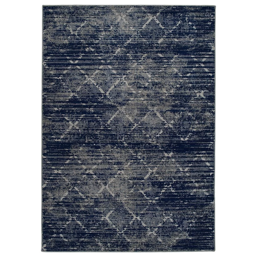 Kaleen Rugs Ostinata 2'2" x 7'6" Navy, Grey and Silver Indoor/Outdoor Runner Kaleen Rugs Ostinata 2'2" X 7'6" Navy, Grey And Silver Indoor/Outdoor Runner -Carpet And Flooring Stores 5167640 1