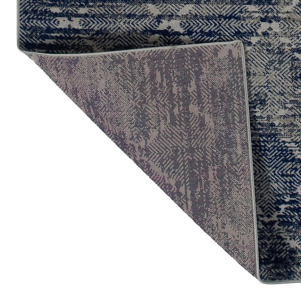 Kaleen Rugs Ostinata 2'2" x 7'6" Navy, Grey and Silver Indoor/Outdoor Runner Kaleen Rugs Ostinata 2'2" X 7'6" Navy, Grey And Silver Indoor/Outdoor Runner -Carpet And Flooring Stores 5167640 3
