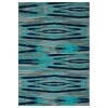 Kaleen Rugs Ostinata 2' X 3' Turquoise, Navy, Grey And Silver Indoor/Outdoor Area Rug
