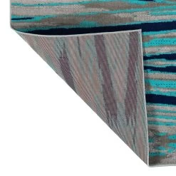 Kaleen Rugs Ostinata 2' X 3' Turquoise, Navy, Grey And Silver Indoor/Outdoor Area Rug -Carpet And Flooring Stores 5167897 3