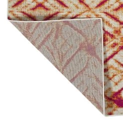 Kaleen Rugs Ostinata 2'2" X 7'6" Orange, Pink, Ivory And Sand Indoor/Outdoor Runner 2 Kaleen Rugs Ostinata 2'2" X 7'6" Orange, Pink, Ivory And Sand Indoor/Outdoor Runner -Carpet And Flooring Stores 5167947 3