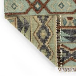 Kaleen Rugs Kaleen Rugs Alejandra 2'6" X 8' Mint, Terracotta, Turquoise, Navy, Natural And Spa Runner -Carpet And Flooring Stores 5200854 4