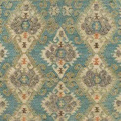 Kaleen Rugs Kaleen Rugs Alejandra 2'6" X 8' Blue, Natural, Grey, Green, Orange And Lilac Runner -Carpet And Flooring Stores 5200904 5