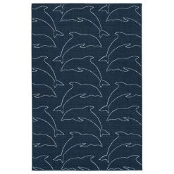 Kaleen Rugs Cabos CAB04-22 1'9" X 3' Navy Indoor/Outdoor Area Rug