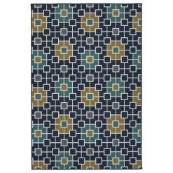 Kaleen Rugs Cabos CAB14-22 1'9" X 3' Navy Indoor/Outdoor Area Rug
