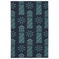 Kaleen Rugs Cabos CAB15 1'9" X 3' Blue Indoor/Outdoor Area Rug