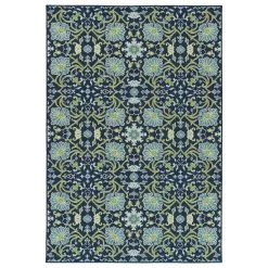 Kaleen Rugs Sunice 1'9" X 3' Navy, Lime Green And Light Blue Area Rug
