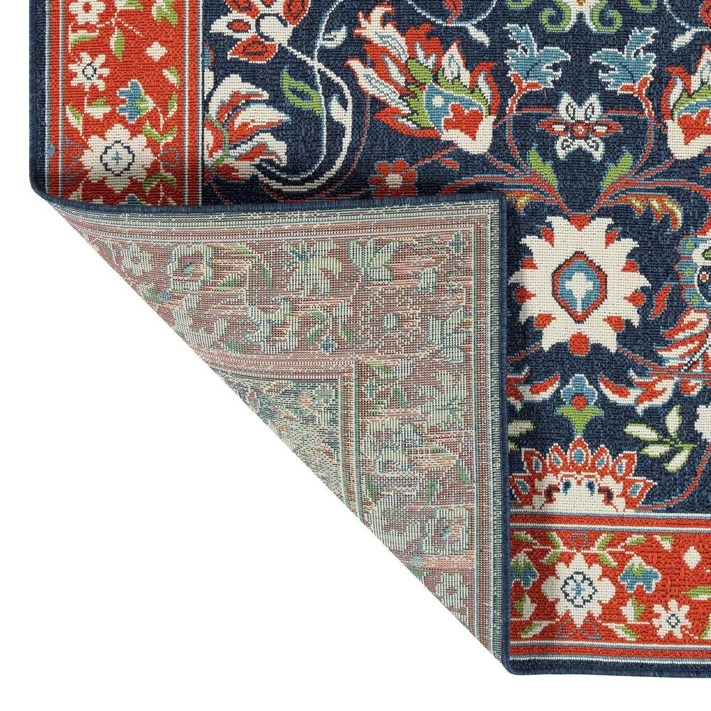 Kaleen Rugs Sunice 2'2" x 8' Tangerine, Navy, Ivory, Lime Green and Light Blue Runner Kaleen Rugs Sunice 2'2" X 8' Tangerine, Navy, Ivory, Lime Green And Light Blue Runner -Carpet And Flooring Stores 5204401 3