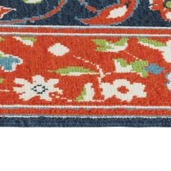 Kaleen Rugs Sunice 2'2" X 8' Tangerine, Navy, Ivory, Lime Green And Light Blue Runner 3 Kaleen Rugs Sunice 2'2" X 8' Tangerine, Navy, Ivory, Lime Green And Light Blue Runner -Carpet And Flooring Stores 5204401 4