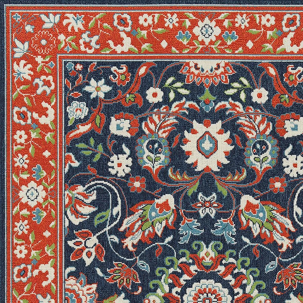 Kaleen Rugs Sunice 2'2" x 8' Tangerine, Navy, Ivory, Lime Green and Light Blue Runner Kaleen Rugs Sunice 2'2" X 8' Tangerine, Navy, Ivory, Lime Green And Light Blue Runner -Carpet And Flooring Stores 5204401 5