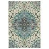 Kaleen Rugs Sunice 1'9" X 3' Ivory, Light Blue, Lime Green, Tangerine And Navy Area Rug