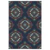 Kaleen Rugs Sunice 1'9" X 3' Navy, Tangerine, Lime Green, Ivory And Light Blue Area Rug