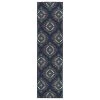 Kaleen Rugs Sunice 2'2" X 8' Navy, Tangerine, Lime Green, Ivory And Light Blue Runner