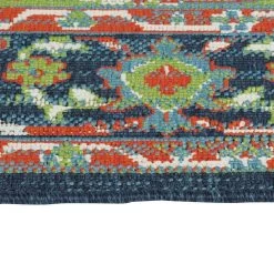 Kaleen Rugs Sunice 2'2" X 8' Lime Green, Navy, Tangerine, Light Blue And Ivory Runner -Carpet And Flooring Stores 5204583 4