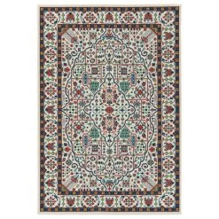 Kaleen Rugs Sunice 1'9" X 3' Ivory, Navy, Tangerine, Lime Green And Light Blue Area Rug