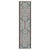 Kaleen Rugs Sunice 2'2" X 8' Ivory, Navy, Tangerine, Lime Green And Light Blue Runner