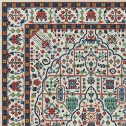 Kaleen Rugs Sunice 2'2" X 8' Ivory, Navy, Tangerine, Lime Green And Light Blue Runner -Carpet And Flooring Stores 5204641 5