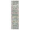 Kaleen Rugs Sunice 2'2" X 8' Ivory, Navy, Light Blue, Tangerine And Lime Green Runner
