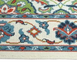 Kaleen Rugs Sunice SUN11-01 2'2" X 8' Ivory, Light Blue, Lime Green, Tangerine And Navy Runner -Carpet And Flooring Stores 5204948 4