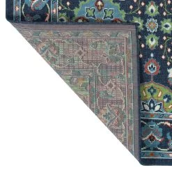 Kaleen Rugs Sunice 1'9" X 3' Navy, Light Blue, Lime Green, Ivory And Tangerine Area Rug -Carpet And Flooring Stores 5204997 3