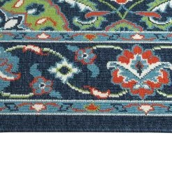 Kaleen Rugs Sunice 1'9" X 3' Navy, Light Blue, Lime Green, Ivory And Tangerine Area Rug -Carpet And Flooring Stores 5204997 4