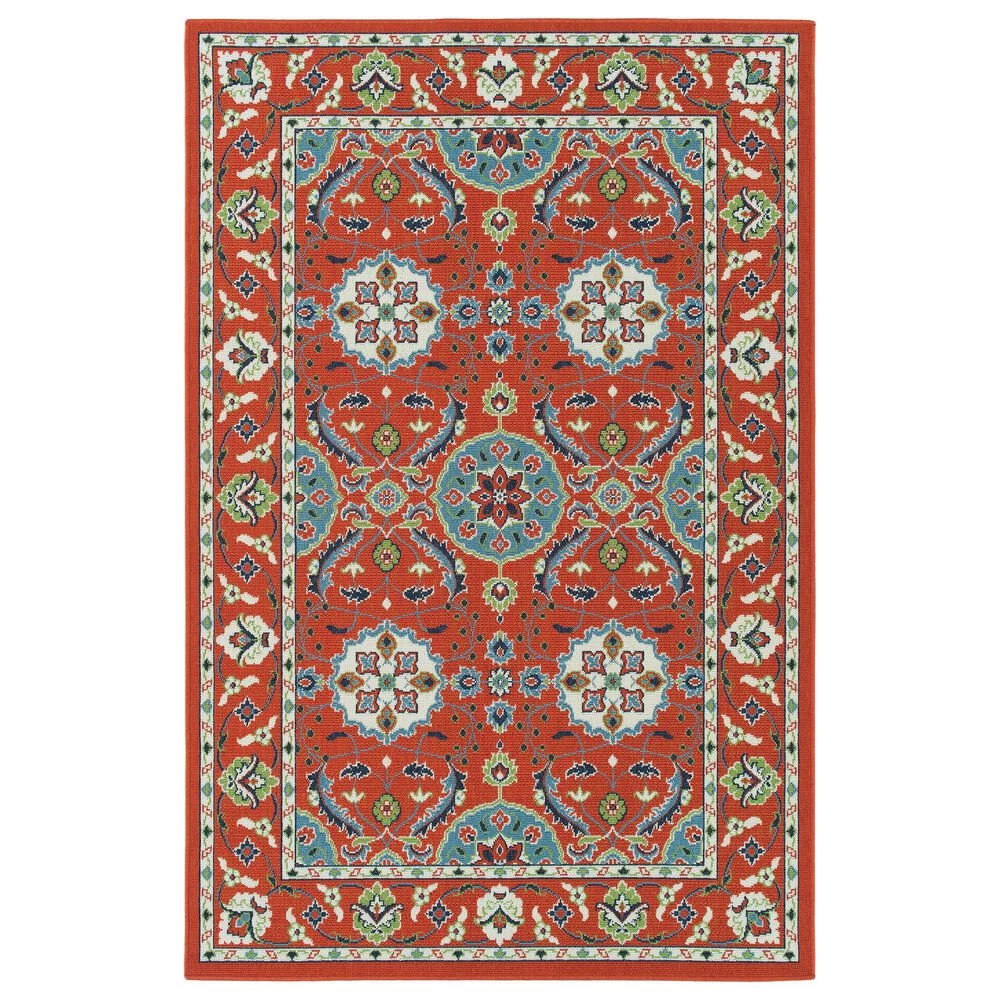 Kaleen Rugs Sunice 2'2" x 8' Tangerine, Ivory, Light Blue, Lime Green and Navy Runner Kaleen Rugs Sunice 2'2" X 8' Tangerine, Ivory, Light Blue, Lime Green And Navy Runner -Carpet And Flooring Stores 5205069 1